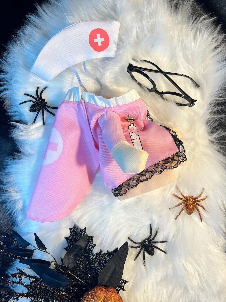 Adorable Dog doctor Halloween Costume with Stylish Glasses, pet costume, dog Halloween dress, dog Halloween costume, pet cosplay outfit