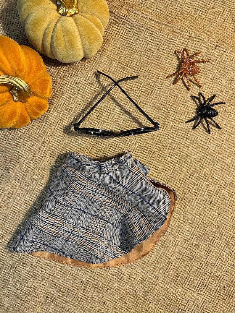 Mystery Solver Pet Costume - Sherlock Holmes Style Cape & Glasses, pet costume, dog Halloween dress, dog Halloween costume, pet cosplay outf