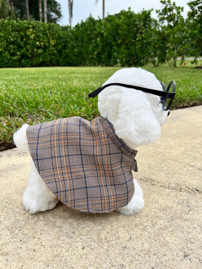 Mystery Solver Pet Costume - Sherlock Holmes Style Cape & Glasses, pet costume, dog Halloween dress, dog Halloween costume, pet cosplay outf