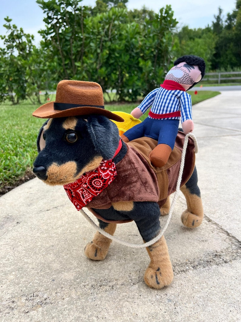 Western Dog Outfit - Cute Cowboy Costume, dog costume, cowboy dog costume, pat costume, dog outfit, western pad attire, Dog costume set