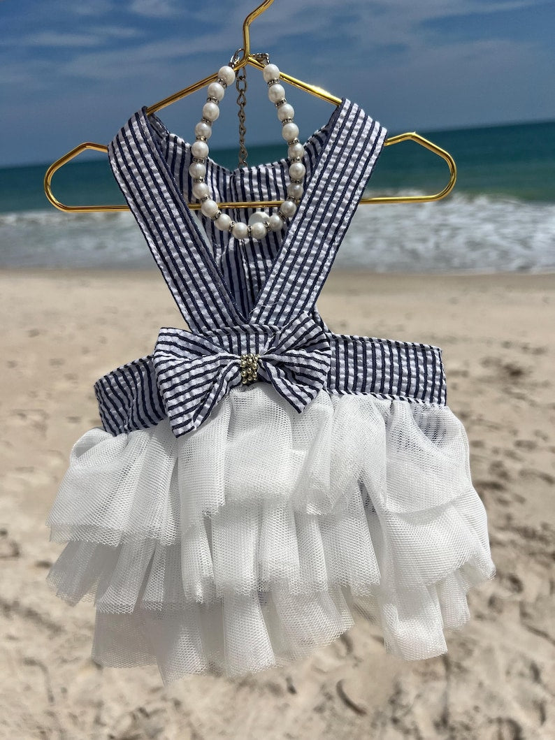 Adorable Dog Summer Ensemble, Elegant and Chic Dog Clothes for Weddings and Summer Events, elegant Dog dress, summer dog dresses