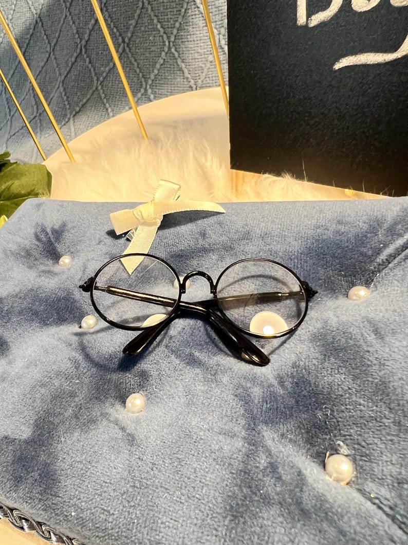 Chic blue Schoolgirl Dress & Glasses for Dogs | Unique Pet Costumet, Dress for pets, small dog clothes, dog fashion, Cute dog costume