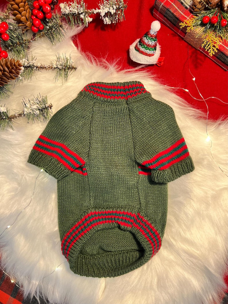 Seasonal Canine Knitwear and Petite Accessory, Dress for pets, small dog clothes, Christmas dress for dog, Christmas dog sweater, dog hoody