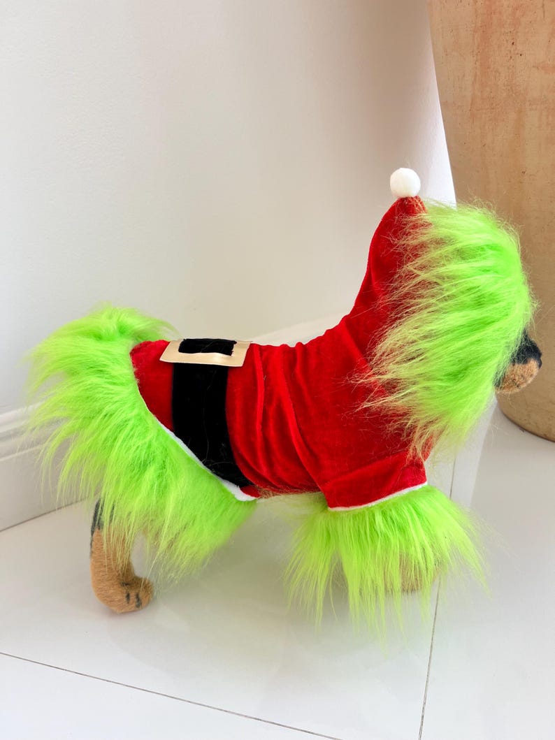 Festive Grinch-Inspired Cape for Your Furry Friend, fleece Dog jacket, holiday Dog outfit, Halloween costume, winter Dog outfit, Dog jacket
