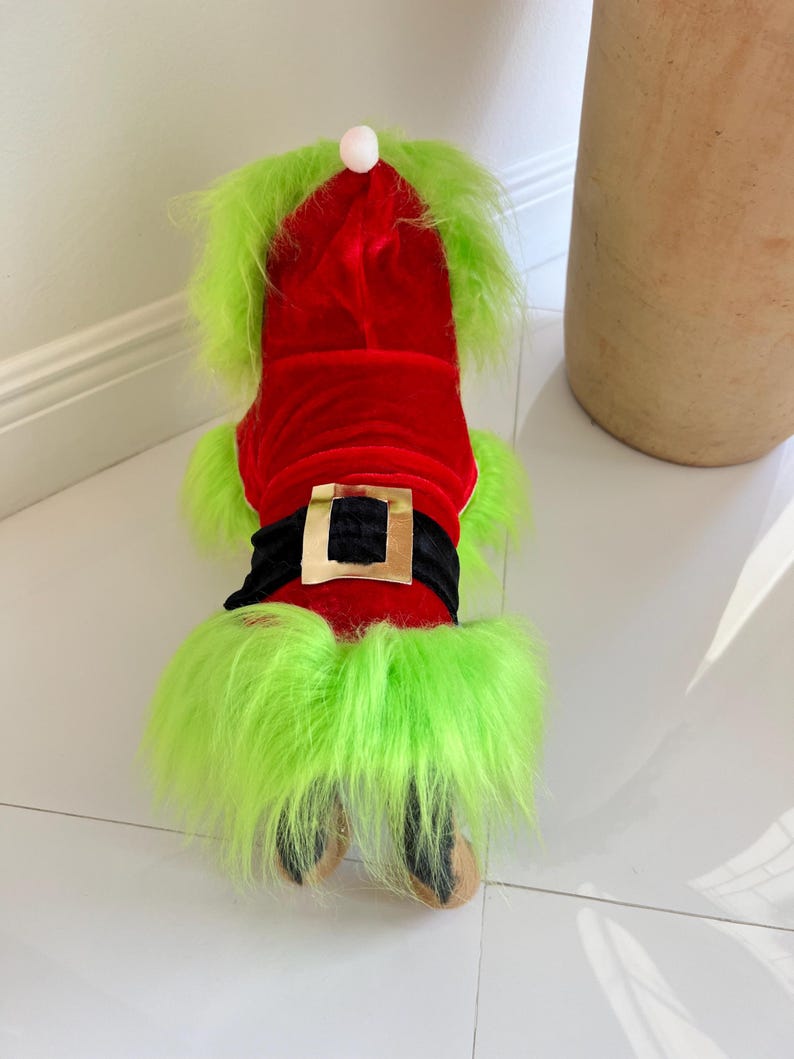Festive Grinch-Inspired Cape for Your Furry Friend, fleece Dog jacket, holiday Dog outfit, Halloween costume, winter Dog outfit, Dog jacket