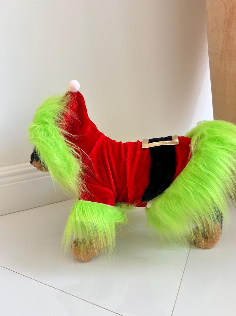 Festive Grinch-Inspired Cape for Your Furry Friend, fleece Dog jacket, holiday Dog outfit, Halloween costume, winter Dog outfit, Dog jacket