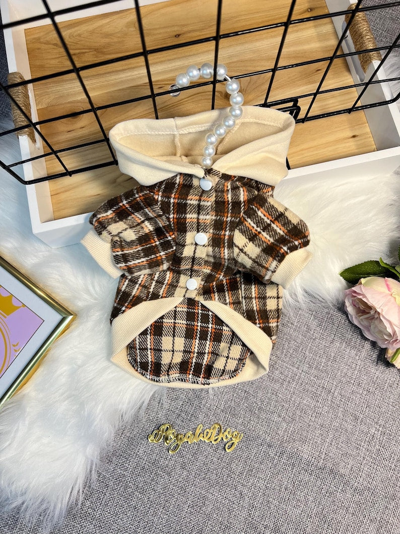 Charming Bear Hood Pet Sweatshirt - Stylish Comfort for Your Furry Friend! winter warm puppy sweater for dogs, cosy pet clothes