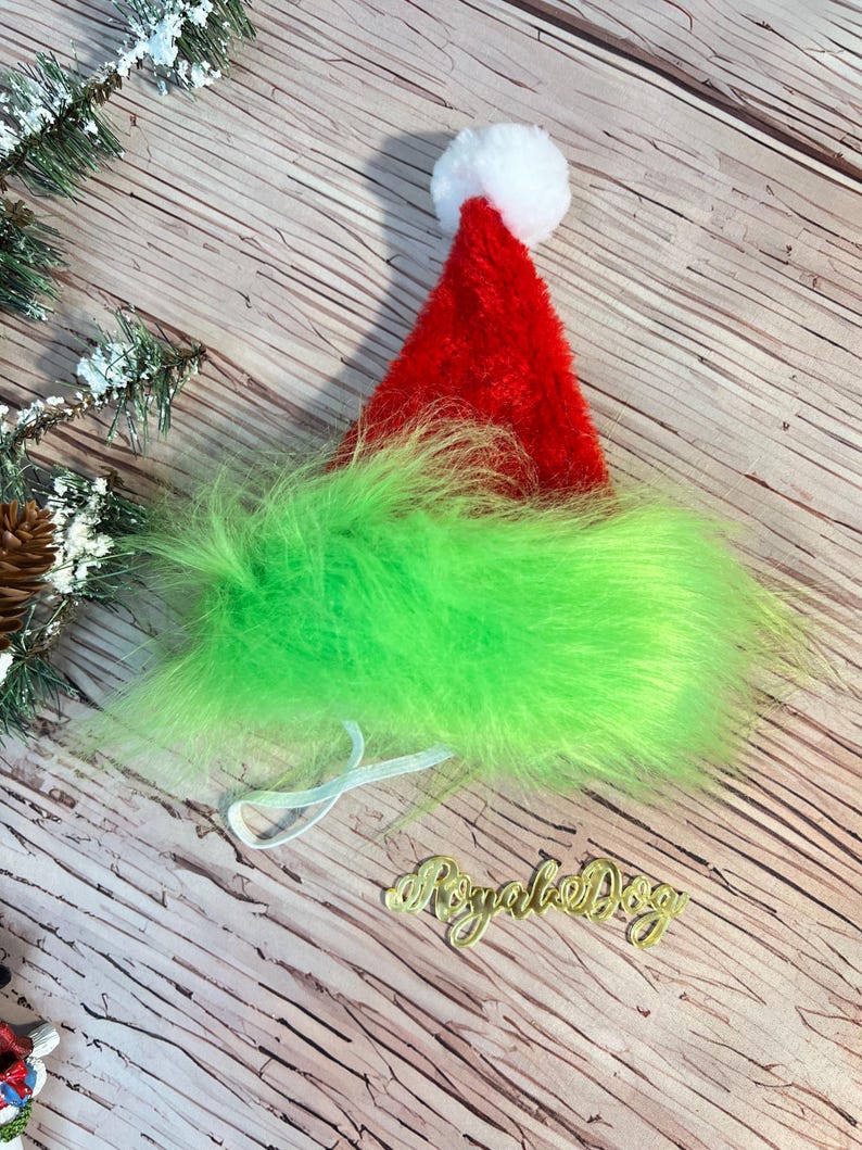 Christmas Grinch Costume for Pets - Cape & Hat for Large Dogs, large Christmas dog costume, Large dog grinch costume, Dog gift, Santa Cape