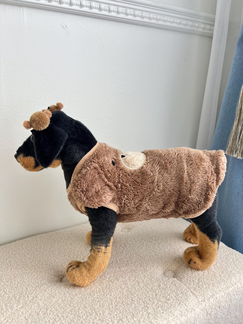 Snuggly Dog Sweater with Adorable Bear Clips | Perfect for Cold Days, winter warm puppy sweater for dogs, cosy pet clothes, dog sweater