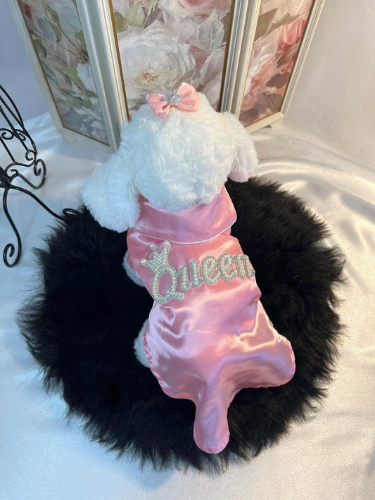 Luxury Dog Robe - Fit for a Queen! Wedding Dog Clothes, Small Dog Fashion, Bride's Party Attire, dog fashion, dog clothing, Dog wedding
