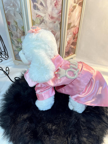 Dog clothes, luxury dog clothes, Dog Robe, Queen, Dog Robe for bride's party, small dog clothes, dog fashion, wedding dog clothes, royal dog