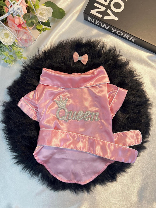 Dog clothes, luxury dog clothes, Dog Robe, Queen, Dog Robe for bride's party, small dog clothes, dog fashion, wedding dog clothes, royal dog