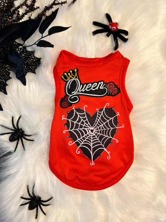 Spooky Halloween Queen Pet T-Shirt - Cute Costume for Your Furry Friend, dog clothes, pet clothing, pet costume party, dog Halloween outfit
