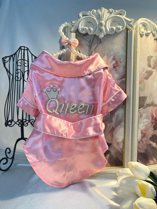 Bride's Party Attire for Your Pup - Luxury Dog Robe - Small Dog Fashion, dog clothing, Dog wadding outfit, small Dog fashion, luxury Dog rob