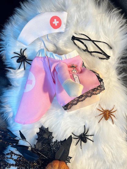 Adorable Dog doctor Halloween Costume with Stylish Glasses, pet costume, dog Halloween dress, dog Halloween costume, pet cosplay outfit