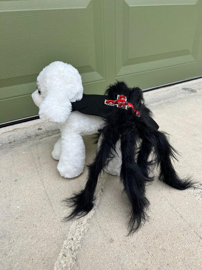 Luxury Rhinestone Cross Spider Outfit for Pets, pet costume, dog Halloween dress, dog Halloween costume, pet cosplay outfit, dog clothes