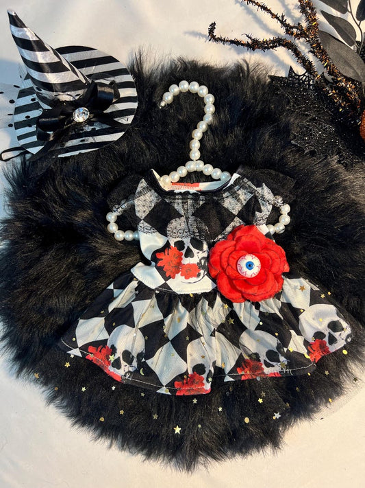 Cute Halloween Dog Tutu Dress Set with Hat - Pet Costume Ready, dog clothes, pet clothing, pet costume party, dog Halloween outfit, custom