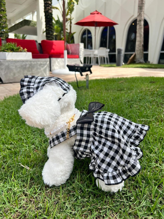 Adorable Pet Summer Attire - Dog Sun Dress Set, dress for pets, small dog outfit, dog costume party, Dog fashion, Dog dress, fancy dog dress