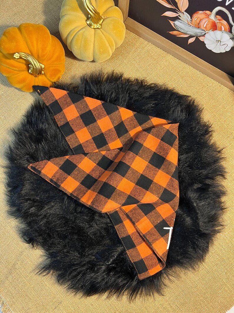 Unique Handmade Thanksgiving Bandana with Special Add-On, thanksgiving pet outfit, bandanna for Dog, bandanna for cat, thanksgiving bandanna