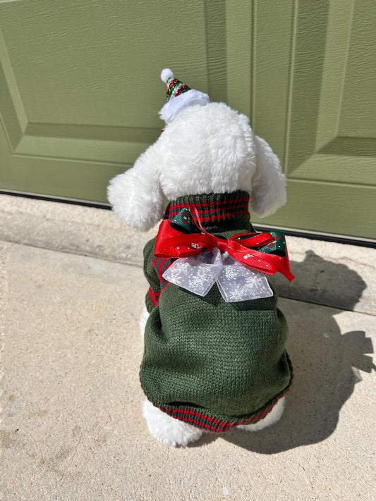 Seasonal Canine Knitwear and Petite Accessory, Dress for pets, small dog clothes, Christmas dress for dog, Christmas dog sweater, dog hoody