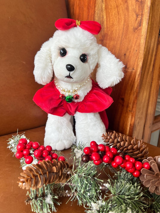 Christmas Pet Outfit: Red Dress, Necklace, and Bow Combo, dress for pets, small dog outfit, Dog fashion, dog Clothes, Christmas pet dress