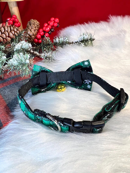 Christmas Green Pet Collar - Holiday Cheer for Your Pooch! Santa Claus dog collar, Dog Christmas presents, Christmas dog collar , dog outfit