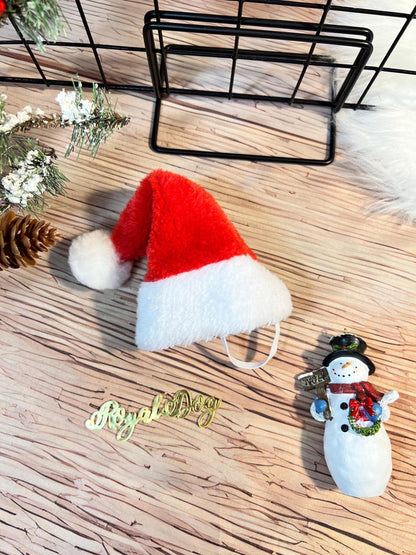 Festive Dog Dress with Santa Hat for Christmas, Dress for pets, Christmas dress for dog, Christmas dog outfit, cute dog costume, pet outfit