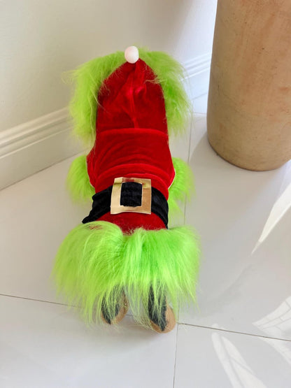 Festive Grinch-Inspired Cape for Your Furry Friend, fleece Dog jacket, holiday Dog outfit, Halloween costume, winter Dog outfit, Dog jacket