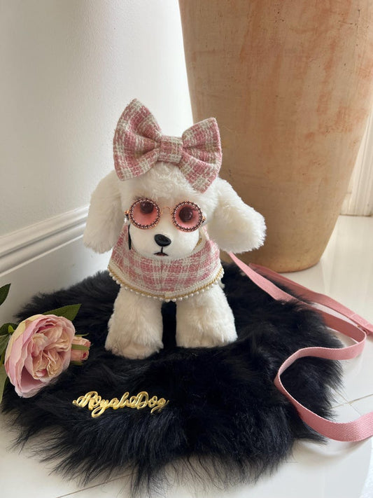 Glamorous Pink Dog Harness Cape with Bow - Stylish Pet Attire, dog cape, small dog outfit, dog costume party, Dog fashion, cat cape