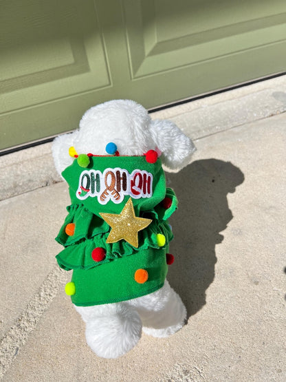 Cute Christmas Tree Cloak for Your Dog's Holiday Style , Christmas tree Dog costume, festive holiday photo prop Santa tree costume