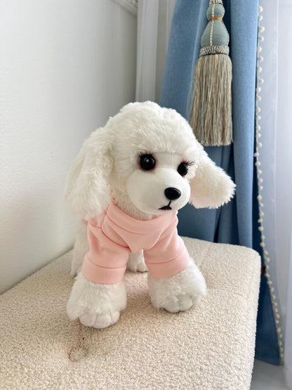 Pink Dog Sweatshirt with Cute Bear Print - Pet Apparel for Small Breeds, pet clothing, dog top, dog fashion, dog apparel, dog long sleeves