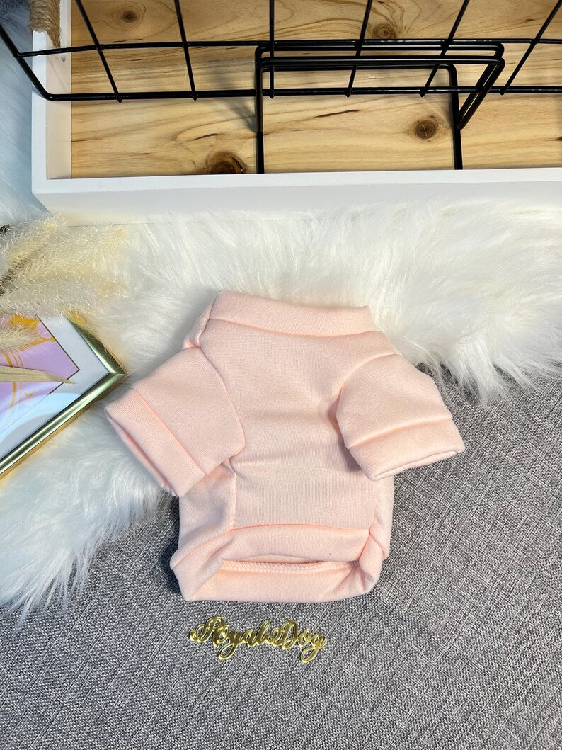 Pink Dog Sweatshirt with Cute Bear Print - Pet Apparel for Small Breeds, pet clothing, dog top, dog fashion, dog apparel, dog long sleeves